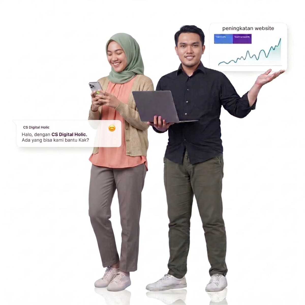 Statistik pertumbuhan bisnis bersama Digital Holic